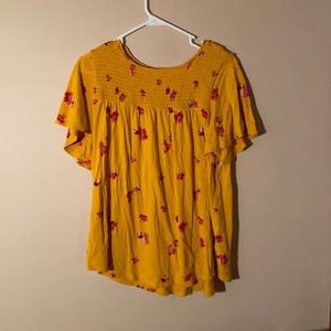 yellow blouse